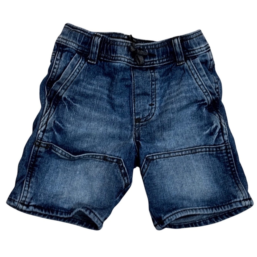 Wrangler‎ Kids Jeans Shorts Blue Denim Drawstring Sz XS 4/5 Vintage Front Pocket